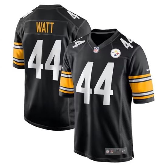 Men Pittsburgh Steelers 44 Derek Watt Black Stitched Game Jersey Men Pittsburgh Steelers 44 Derek Watt Black Stitched Game Jersey
