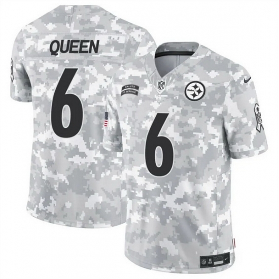 Men Pittsburgh Steelers 6 Patrick Queen 2024 F U S E Arctic Camo Salute To Service Limited Stitched Football Jersey Men Pittsburgh Steelers 6 Patrick Queen 2024 F U S E Arctic Camo Salute To Service Limited Stitched Football Jersey