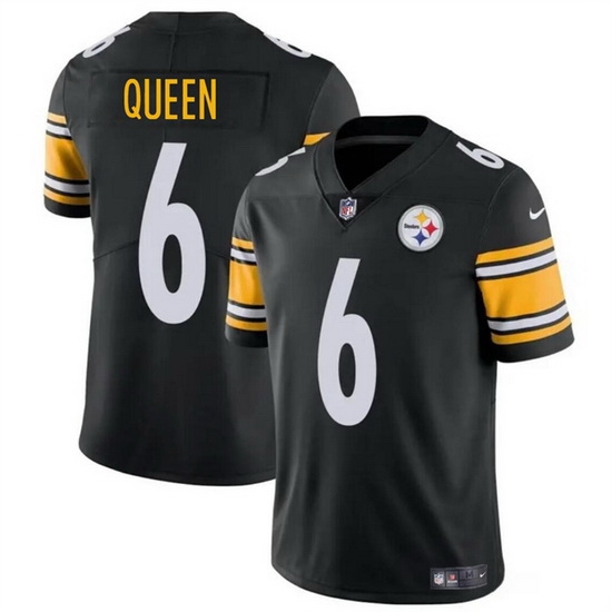 Men Pittsburgh Steelers 6 Patrick Queen Black Vapor Untouchable Limited Football Stitched Jersey Men Pittsburgh Steelers 6 Patrick Queen Black Vapor Untouchable Limited Football Stitched Jersey