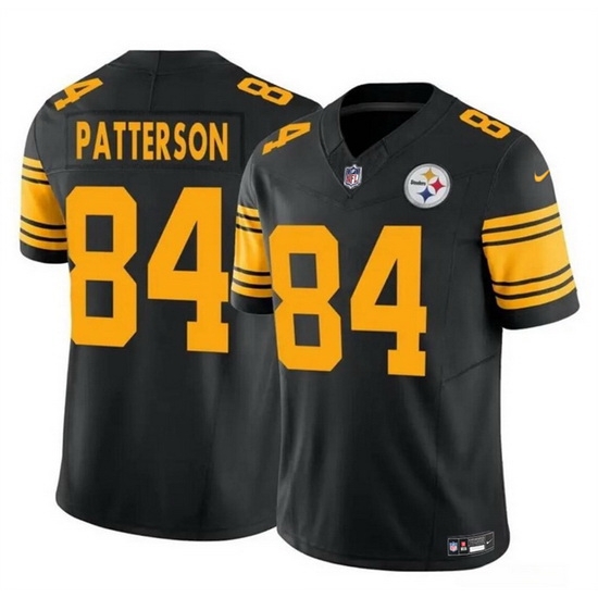 Men Pittsburgh Steelers 84 Cordarrelle Patterson Black 2024 F U S E Color Rush Limited Stitched Jersey Men Pittsburgh Steelers 84 Cordarrelle Patterson Black 2024 F U S E Color Rush Limited Stitched Jersey