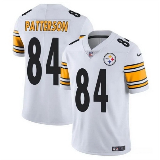 Men Pittsburgh Steelers 84 Cordarrelle Patterson White Vapor Untouchable Limited Stitched Jersey Men Pittsburgh Steelers 84 Cordarrelle Patterson White Vapor Untouchable Limited Stitched Jersey
