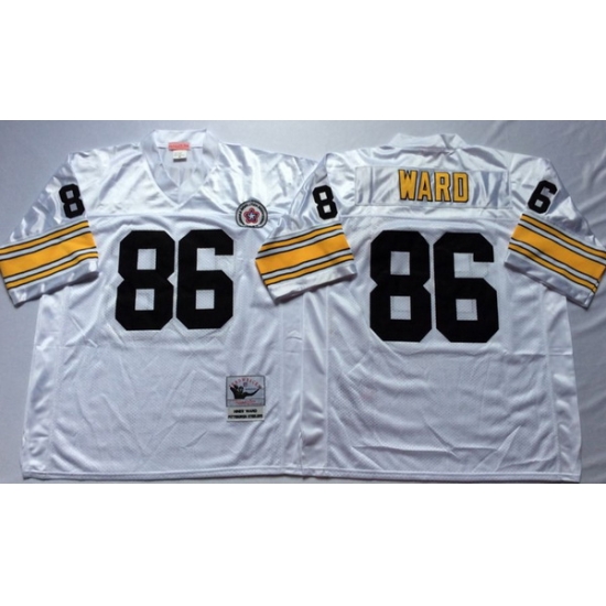 Men Pittsburgh Steelers 86 Hines Ward White M&N Throwback Jersey Men Pittsburgh Steelers 86 Hines Ward White M&N Throwback Jersey