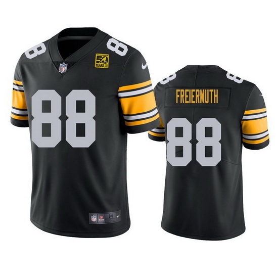 Men Pittsburgh Steelers 88 Pat Freiermuth Black 2023 50th Anniversary Vapor Untouchable Limited Jersey Men Pittsburgh Steelers 88 Pat Freiermuth Black 2023 50th Anniversary Vapor Untouchable Limited Jersey