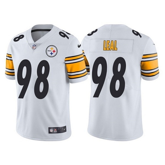 Men Pittsburgh Steelers 98 DeMarvin Leal White Vapor Untouchable Limited Stitched Jersey Men Pittsburgh Steelers 98 DeMarvin Leal White Vapor Untouchable Limited Stitched Jersey