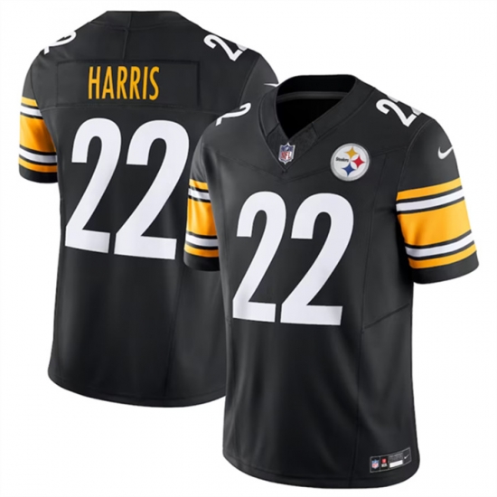 Men Pittsburgh Steelers Black 22 Najee Harris 2023 F U S E Vapor Untouchable Limited Stitched Jersey Men Pittsburgh Steelers Black 22 Najee Harris 2023 F U S E Vapor Untouchable Limited Stitched Jersey
