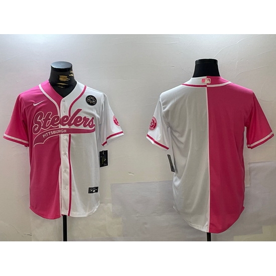 Men Pittsburgh Steelers Blank 2024 Arctic Red White Salute To Service Stitched Baseball Jersey 3 Men Pittsburgh Steelers Blank 2024 Arctic Red White Salute To Service Stitched Baseball Jersey 3