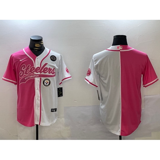 Men Pittsburgh Steelers Blank 2024 Arctic Red White Salute To Service Stitched Baseball Jersey 5 Men Pittsburgh Steelers Blank 2024 Arctic Red White Salute To Service Stitched Baseball Jersey 5