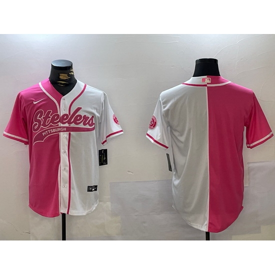 Men Pittsburgh Steelers Blank 2024 Arctic Red White Salute To Service Stitched Baseball Jersey Men Pittsburgh Steelers Blank 2024 Arctic Red White Salute To Service Stitched Baseball Jersey