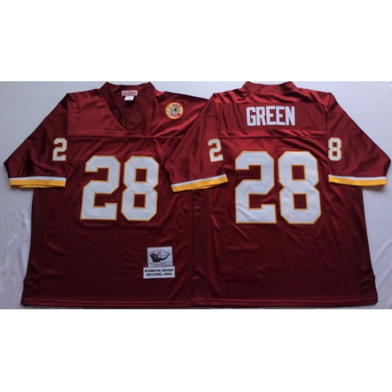 Men Redskins 28 Darrell Green Red M&N Throwback Jersey Men Redskins 28 Darrell Green Red M&N Throwback Jersey