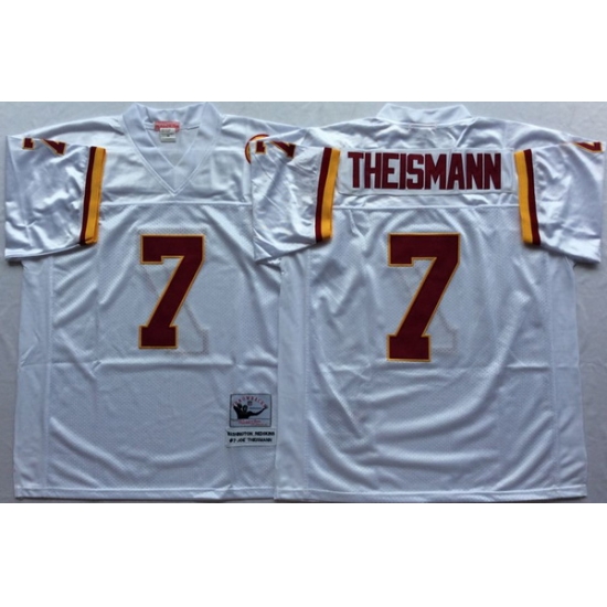 Men Redskins 7 Joe Theismann White M&N Throwback Jersey Men Redskins 7 Joe Theismann White M&N Throwback Jersey