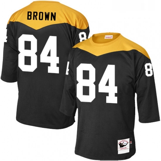 Mens Mitchell and Ness Pittsburgh Steelers 84 Antonio Brown Elite Black 1967 Home Throwback NFL Jersey Mens Mitchell and Ness Pittsburgh Steelers 84 Antonio Brown Elite Black 1967 Home Throwback NFL Jersey
