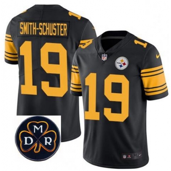 Mens Nike Pittsburgh Steelers 19 JuJu Smith Schuster Limited Black Rush Vapor Untouchable NFL MDR Patch Jersey Mens Nike Pittsburgh Steelers 19 JuJu Smith Schuster Limited Black Rush Vapor Untouchable NFL MDR Patch Jersey