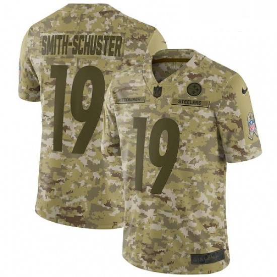 Mens Nike Pittsburgh Steelers 19 JuJu Smith Schuster Limited Camo 2018 Salute to Service NFL Jersey Mens Nike Pittsburgh Steelers 19 JuJu Smith Schuster Limited Camo 2018 Salute to Service NFL Jersey
