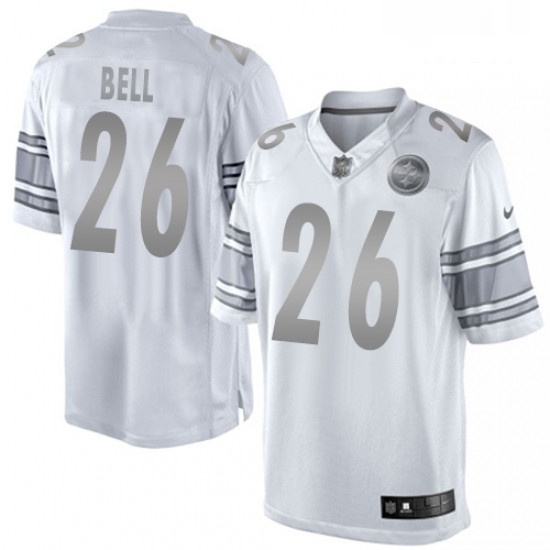 Mens Nike Pittsburgh Steelers 26 LeVeon Bell Limited White Platinum NFL Jersey Mens Nike Pittsburgh Steelers 26 LeVeon Bell Limited White Platinum NFL Jersey