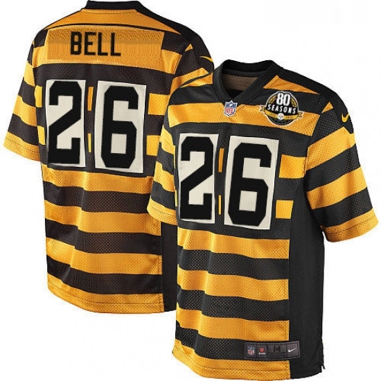 Mens Nike Pittsburgh Steelers 26 LeVeon Bell Limited YellowBlack Alternate 80TH Anniversary Throwback NFL Jersey Mens Nike Pittsburgh Steelers 26 LeVeon Bell Limited YellowBlack Alternate 80TH Anniversary Throwback NFL Jersey