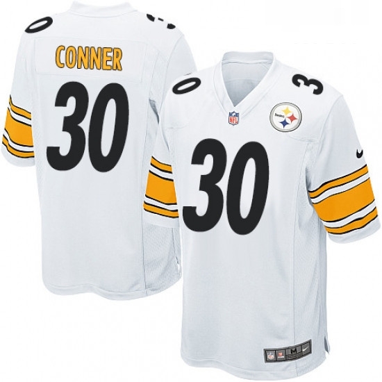 Mens Nike Pittsburgh Steelers 30 James Conner Game White NFL Jersey Mens Nike Pittsburgh Steelers 30 James Conner Game White NFL Jersey
