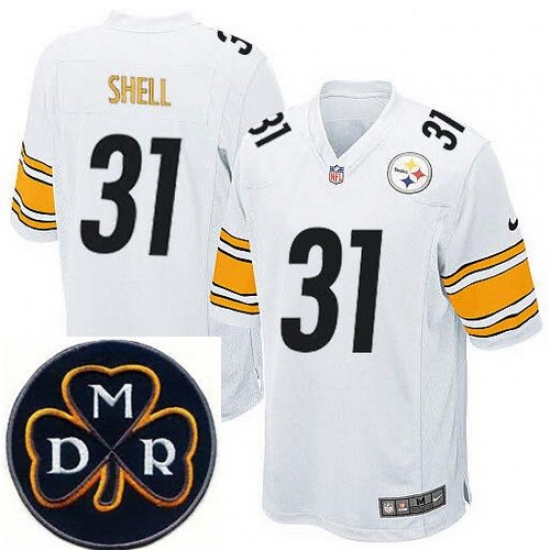 Men's Nike Pittsburgh Steelers #31 Donnie Shell Elite White NFL MDR Dan Rooney Patch Jersey Men's Nike Pittsburgh Steelers #31 Donnie Shell Elite White NFL MDR Dan Rooney Patch Jersey
