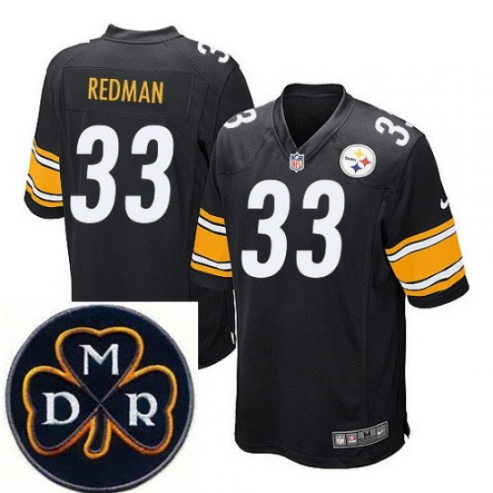 Men's Nike Pittsburgh Steelers #33 Isaac Redman Black Elite MDR Dan Rooney Patch Jerseys Men's Nike Pittsburgh Steelers #33 Isaac Redman Black Elite MDR Dan Rooney Patch Jerseys