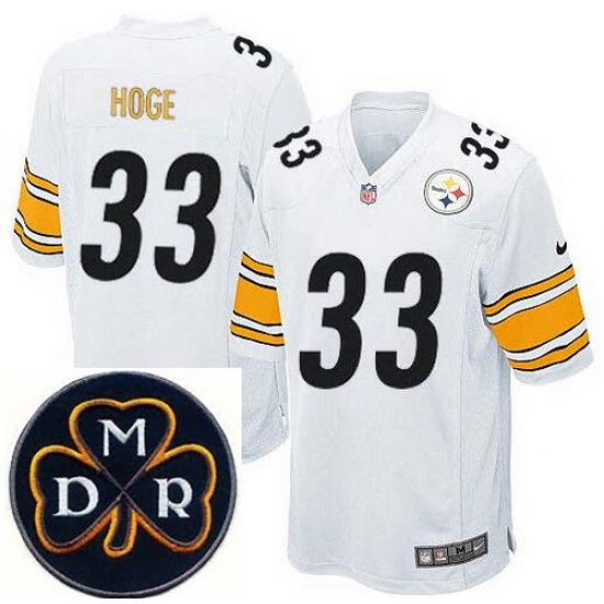 Men's Nike Pittsburgh Steelers #33 Merril Hoge Elite White NFL MDR Dan Rooney Patch Jersey Men's Nike Pittsburgh Steelers #33 Merril Hoge Elite White NFL MDR Dan Rooney Patch Jersey