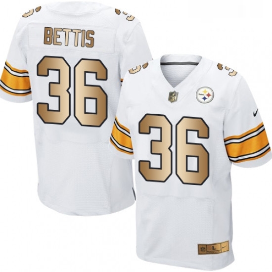 Mens Nike Pittsburgh Steelers 36 Jerome Bettis Elite WhiteGold NFL Jersey Mens Nike Pittsburgh Steelers 36 Jerome Bettis Elite WhiteGold NFL Jersey