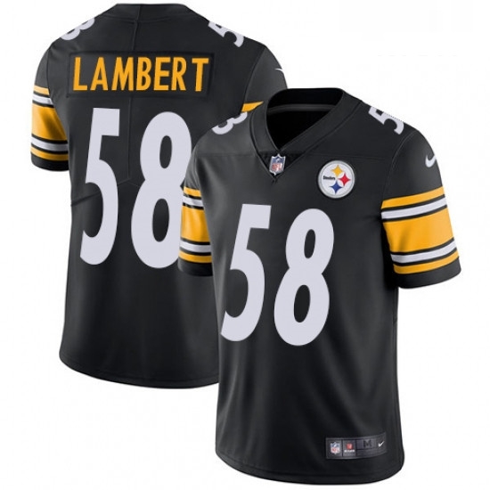 Mens Nike Pittsburgh Steelers 58 Jack Lambert Black Team Color Vapor Untouchable Limited Player NFL Jersey Mens Nike Pittsburgh Steelers 58 Jack Lambert Black Team Color Vapor Untouchable Limited Player NFL Jersey