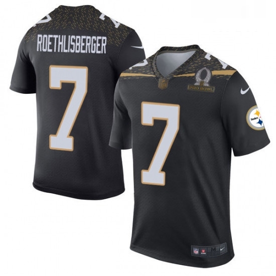Mens Nike Pittsburgh Steelers 7 Ben Roethlisberger Elite Black Team Irvin 2016 Pro Bowl NFL Jersey Mens Nike Pittsburgh Steelers 7 Ben Roethlisberger Elite Black Team Irvin 2016 Pro Bowl NFL Jersey