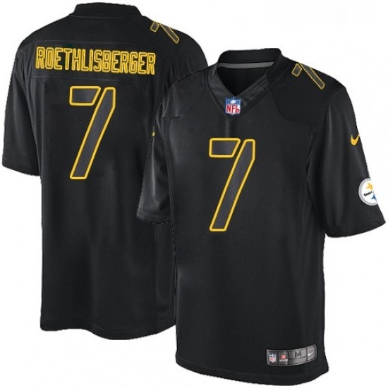 Mens Nike Pittsburgh Steelers 7 Ben Roethlisberger Limited Black Impact NFL Jersey Mens Nike Pittsburgh Steelers 7 Ben Roethlisberger Limited Black Impact NFL Jersey