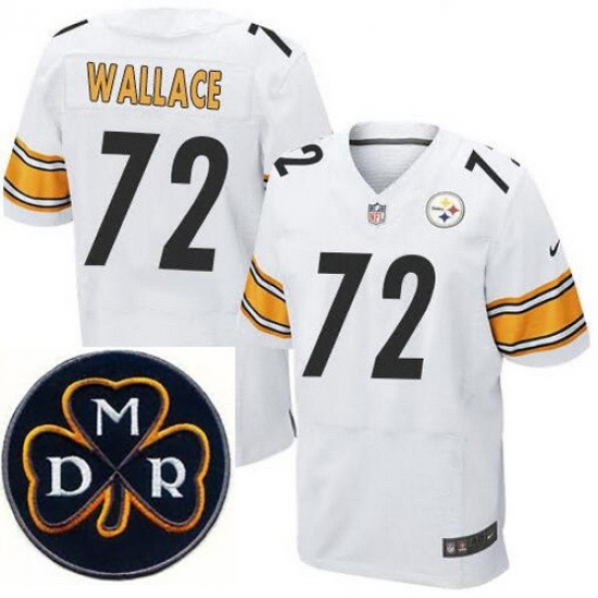 Men's Nike Pittsburgh Steelers #72 Cody Wallace Elite White NFL MDR Dan Rooney Patch Jersey Men's Nike Pittsburgh Steelers #72 Cody Wallace Elite White NFL MDR Dan Rooney Patch Jersey