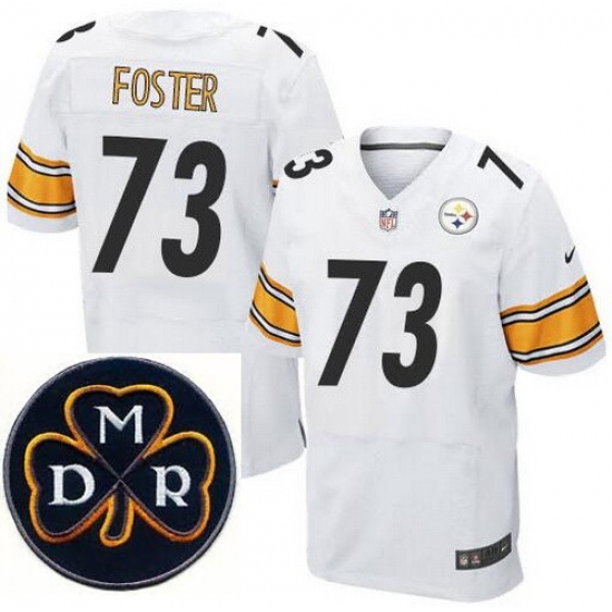 Men's Nike Pittsburgh Steelers #73 Ramon Foster Elite White NFL MDR Dan Rooney Patch Jersey Men's Nike Pittsburgh Steelers #73 Ramon Foster Elite White NFL MDR Dan Rooney Patch Jersey