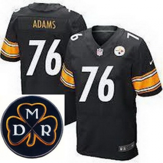 Men's Nike Pittsburgh Steelers #76 Mike Adams Black Elite MDR Dan Rooney Patch Jerseys Men's Nike Pittsburgh Steelers #76 Mike Adams Black Elite MDR Dan Rooney Patch Jerseys