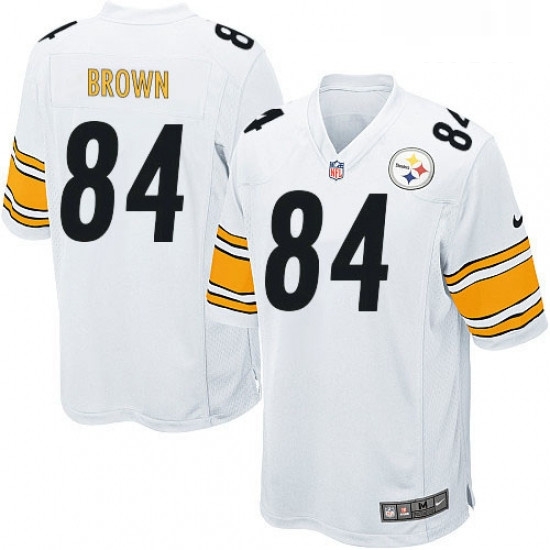 Mens Nike Pittsburgh Steelers 84 Antonio Brown Game White NFL Jersey Mens Nike Pittsburgh Steelers 84 Antonio Brown Game White NFL Jersey