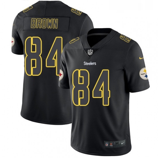 Mens Nike Pittsburgh Steelers 84 Antonio Brown Limited Black Rush Impact NFL Jersey Mens Nike Pittsburgh Steelers 84 Antonio Brown Limited Black Rush Impact NFL Jersey
