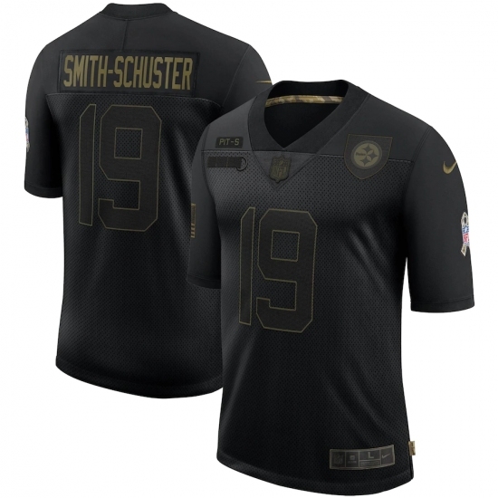 Men's Pittsburgh Steelers #19 JuJu Smith-Schuster Black Nike 2020 Salute To Service Limited Jersey Men's Pittsburgh Steelers #19 JuJu Smith-Schuster Black Nike 2020 Salute To Service Limited Jersey