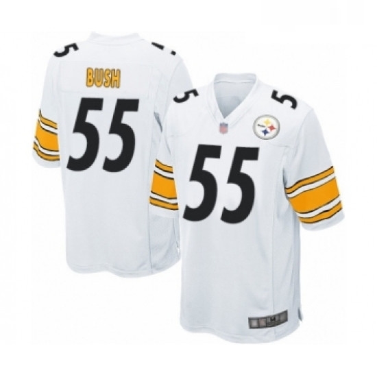 Mens Pittsburgh Steelers 55 Devin Bush Game White Football Jersey Mens Pittsburgh Steelers 55 Devin Bush Game White Football Jersey