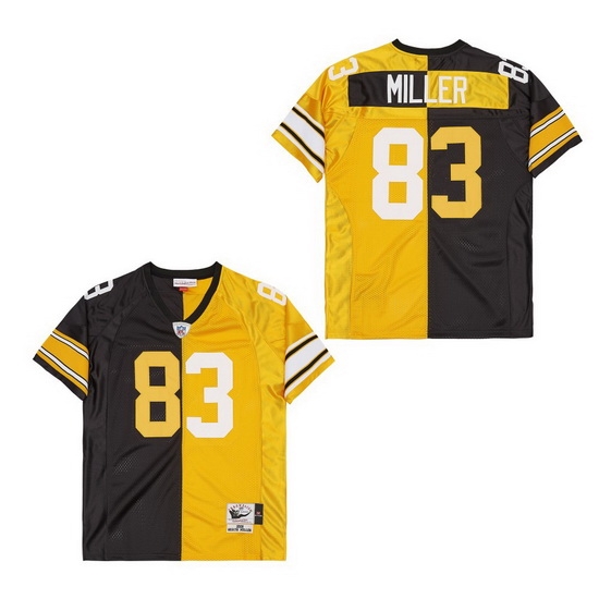 Men's Pittsburgh Steelers Heath Miller #83 Gold Black Split Stitched NFL Football Jersey Men's Pittsburgh Steelers Heath Miller #83 Gold Black Split Stitched NFL Football Jersey