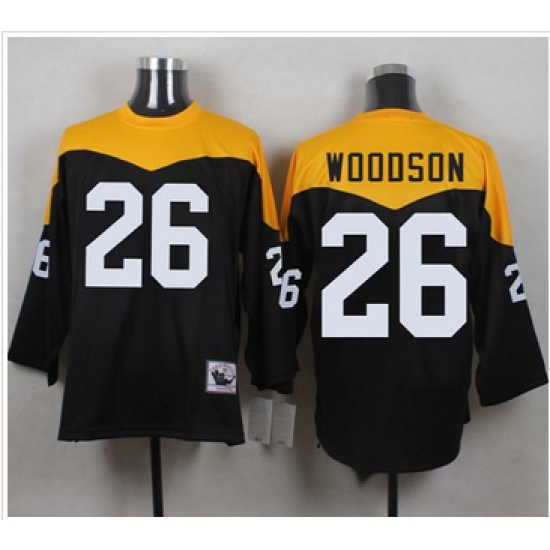 Mitchell And Ness 1967 Pittsburgh Steelers 26 Rod Woodson Black Yelllow Throwback Men 27s Stitched 