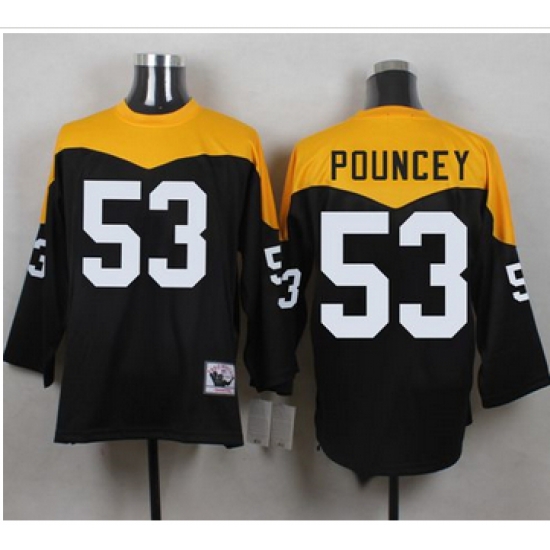 Mitchell And Ness 1967 Pittsburgh Steelers 53 Maurkice Pouncey Black Yelllow Throwback Men 27s Stit Mitchell And Ness 1967 Pittsburgh Steelers 53 Maurkice Pouncey Black Yelllow Throwback Men 27s Stit