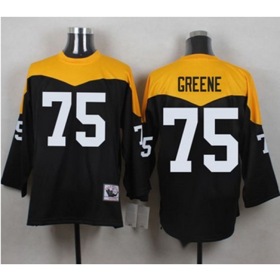 Mitchell And Ness 1967 Pittsburgh Steelers 75 Joe Greene Black Yelllow Throwback Men 27s Stitched N Mitchell And Ness 1967 Pittsburgh Steelers 75 Joe Greene Black Yelllow Throwback Men 27s Stitched N