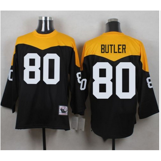 Mitchell And Ness 1967 Pittsburgh Steelers 80 Jack Butler Black Yelllow Throwback Men 27s Stitched Mitchell And Ness 1967 Pittsburgh Steelers 80 Jack Butler Black Yelllow Throwback Men 27s Stitched
