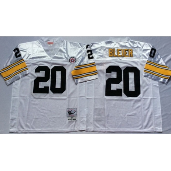 Mitchell And Ness Steelers #20 Rocky Bleier white Throwback Stitched NFL Jersey Mitchell And Ness Steelers #20 Rocky Bleier white Throwback Stitched NFL Jersey