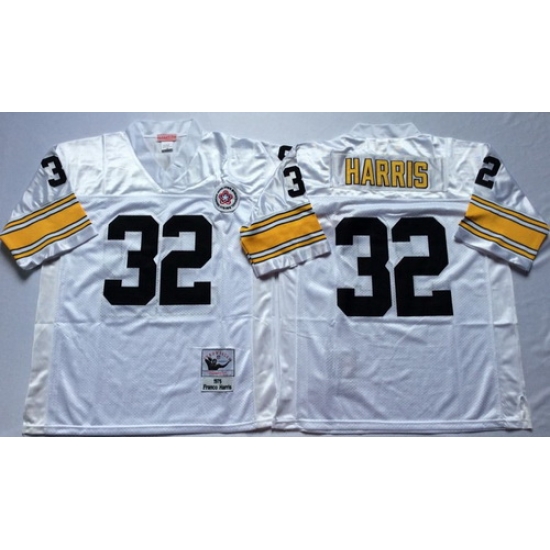 Mitchell And Ness Steelers #32 Franco Harris white Throwback Stitched NFL Jersey Mitchell And Ness Steelers #32 Franco Harris white Throwback Stitched NFL Jersey