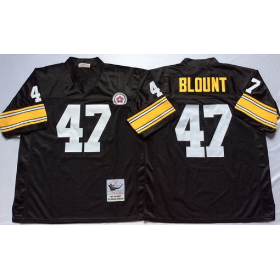 Mitchell And Ness Steelers #47 Mel Blount Black Throwback Stitched NFL Jersey Mitchell And Ness Steelers #47 Mel Blount Black Throwback Stitched NFL Jersey