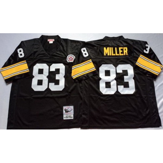 Mitchell&Ness Steelers 83 Heath Miller Black Throwback Stitched NFL Jersey Mitchell&Ness Steelers 83 Heath Miller Black Throwback Stitched NFL Jersey