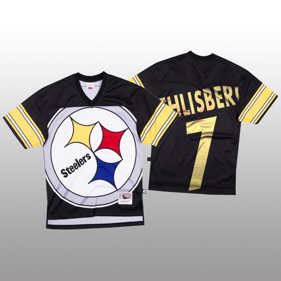 NFL Pittsburgh Steelers 7 Ben Roethlisberger Black Men Mitchell 26 Nell Big Face Fashion Limited NFL Jersey NFL Pittsburgh Steelers 7 Ben Roethlisberger Black Men Mitchell 26 Nell Big Face Fashion Limited NFL Jersey