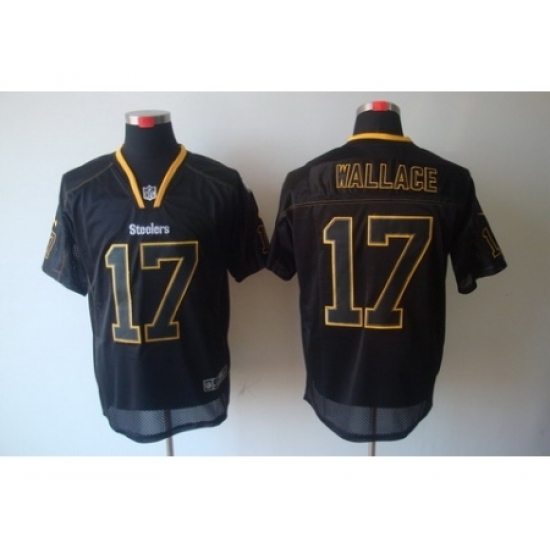 Nike Pittsburgh Steelers 17 Mike Wallace Black Elite Lights Out NFL Jersey Nike Pittsburgh Steelers 17 Mike Wallace Black Elite Lights Out NFL Jersey