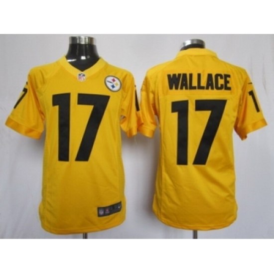 Nike Pittsburgh Steelers 17 Mike Wallace Yellow Limited NFL Jersey Nike Pittsburgh Steelers 17 Mike Wallace Yellow Limited NFL Jersey
