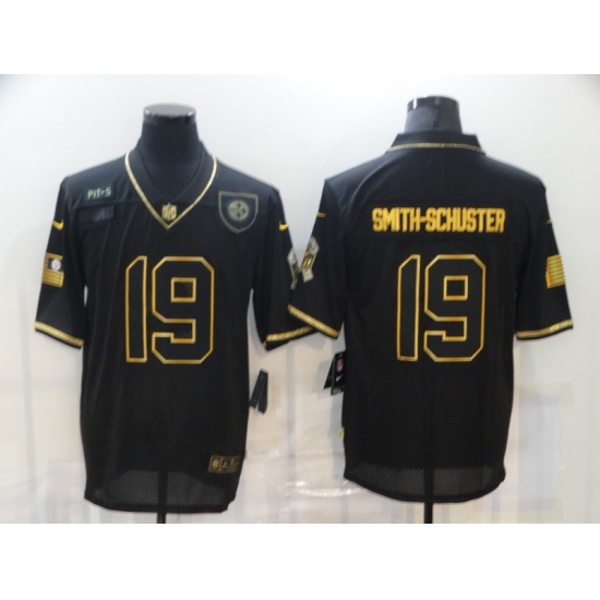 Nike Pittsburgh Steelers 19 JuJu Smith Schuster Black Gold 2020 Salute To Service Limited Jersey Nike Pittsburgh Steelers 19 JuJu Smith Schuster Black Gold 2020 Salute To Service Limited Jersey
