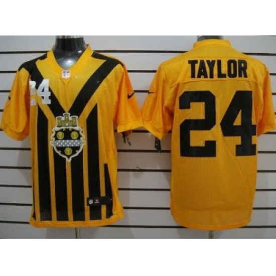 Nike Pittsburgh Steelers 24 Ike Taylor Yellow Elite 1933s Throwback NFL Jersey Nike Pittsburgh Steelers 24 Ike Taylor Yellow Elite 1933s Throwback NFL Jersey