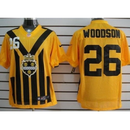 Nike Pittsburgh Steelers 26 Rod Woodson Yellow Elite 1933s Throwback NFL Jersey Nike Pittsburgh Steelers 26 Rod Woodson Yellow Elite 1933s Throwback NFL Jersey