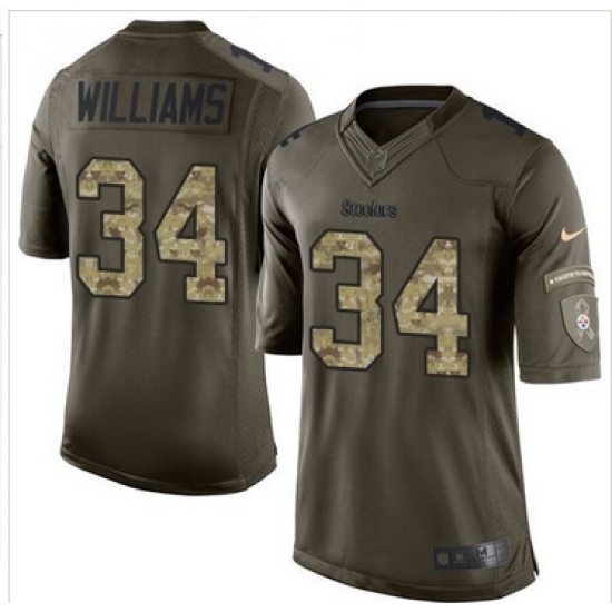 Nike Pittsburgh Steelers #34 DeAngelo Williams Green Men 27s Stitched NFL Limited Salute to Service Jersey Nike Pittsburgh Steelers #34 DeAngelo Williams Green Men 27s Stitched NFL Limited Salute to Service Jersey